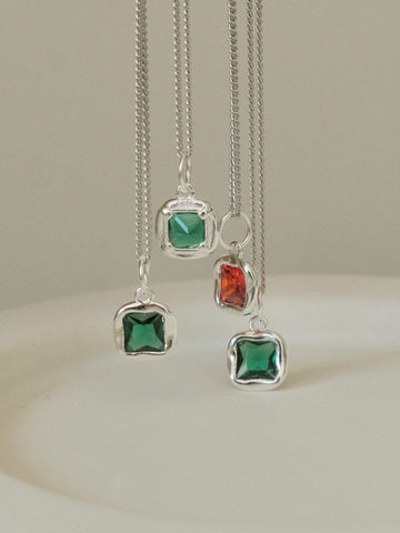 Emerald Garnet Necklace