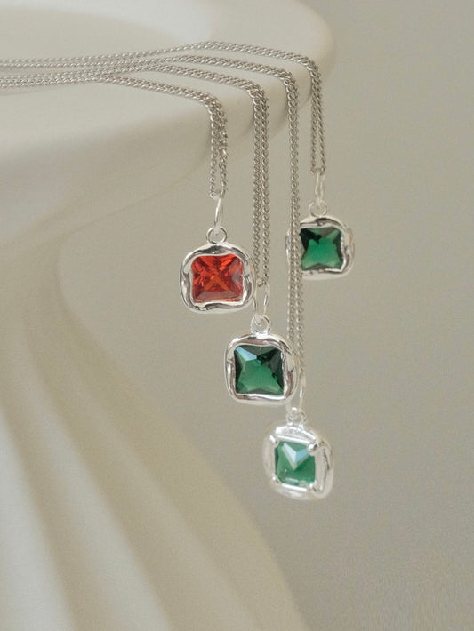 Emerald Garnet Necklace