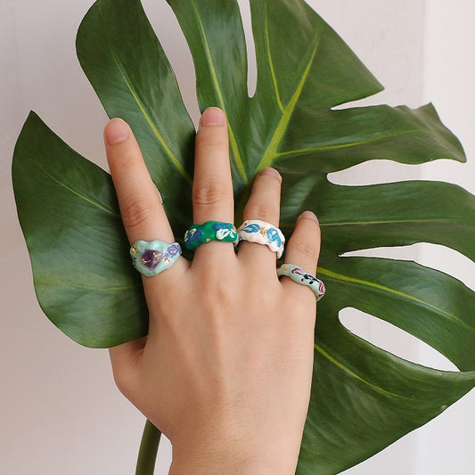 Vert Foncé Rings